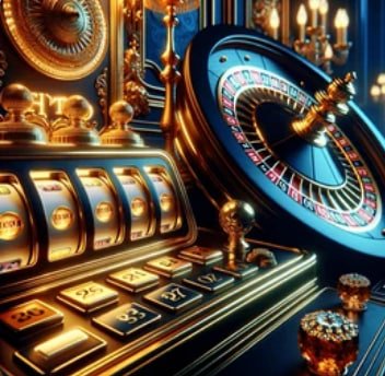 Ilustrasi Antarmuka Game Slot Online di a07 berwarna merah gelap